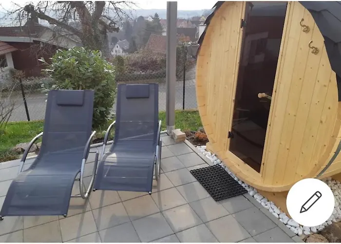 בית נופש Ferienloft Ottos Werkstatt Mit Saunafass *